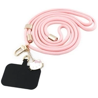 Hello Kitty Patch & Kitty Kopf Charm Universal Handy-Umhängeband - Rosa
