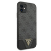 Guess nakładka do iPhone 11 GUHCN61PU4GHBK szara hard case 4G Triangle Collection