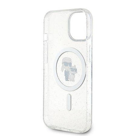 Karl Lagerfeld nakładka do iPhone 15 Plus 6,7" KLHMP15MHGKCNOT transparentna HC Magsafe IML KC Glitter