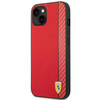 Original Handyhülle IPHONE 14 PLUS Ferrari Hardcase Carbon (FEHCP14MAXRE) rot