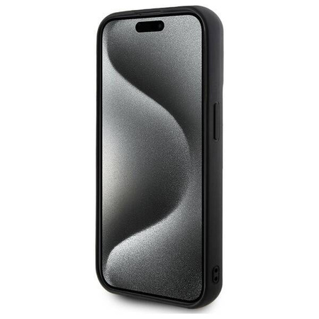 Etui Karl Lagerfeld 3D Rubber Signature na iPhone 15 Pro Max - czarne