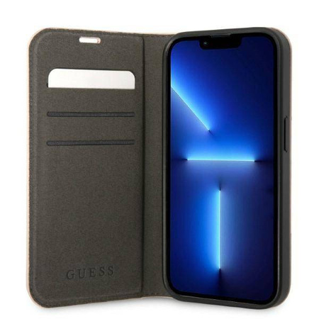 Guess 4G Metal Camera Outline Booktype Case - Etui iPhone 14 (różowy)