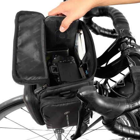 Uchwyt rowerowy / torba z pokrowcem na kierownice na zamek WILDMAN GS6 4L 4" - 7"