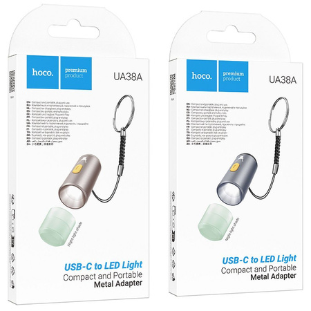 HOCO adapter Typ C do LED light UA38A złoty