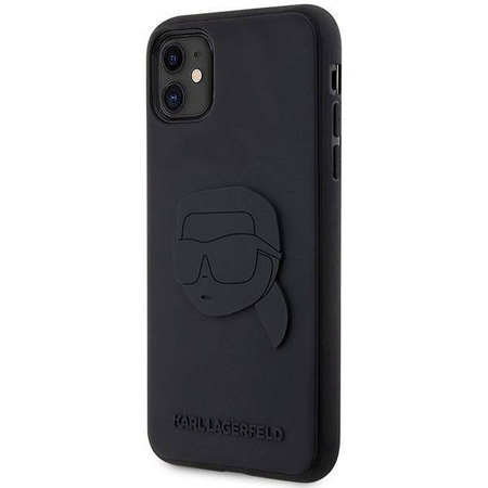 Original Case IPHONE 11 Karl Lagerfeld Hardcase Rubber Karl Head 3D (KLHCN613DRKNK) black