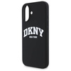 Original Case IPHONE 16 DKNY Hardcase Silicone White Printed Logo MagSafe (DKHMP16SSNYACH) black