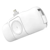 Wozinsky WF16-YLS 5000 mAh 15 W Lightning Mini-Powerbank mit integriertem USB-C-Kabel und Apple Watch Ladegerät – Weiß