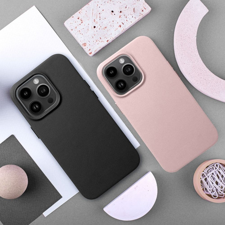 Leather Mag Cover kompatybilne z MagSafe do IPHONE 15 PLUS czarny