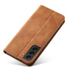 Magnet Fancy Case für Samsung Galaxy S23+ Flip Cover Wallet Stand Braun