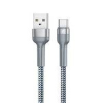 Remax kabel USB - USB Typ C 2,4 A 1 m do ładowania przesyłania danych srebrny (RC-124a silver)