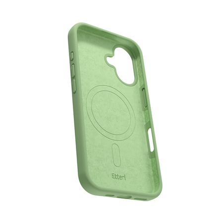 Nakładka Etteri Silicone Mag do iPhone 16 6,1" jasnozielona