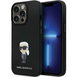 Karl Lagerfeld nakładka do iPhone 13 Pro 6,1" KLHCP13LSMHKNPK czarna HC Silicone Ikonik Metal Pin