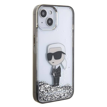 Karl Lagerfeld nakładka do iPhone 15 6,1&quot; KLHCP15SLKKNSK transparentna hardcase Liquid Glitter Ikonik