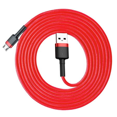 Baseus Cafule Cable - Dwustronny kabel połączeniowy micro USB na USB QC 3.0, 1.5 A, 2 m (czerwony)