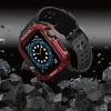 Pasek z etui ochronnym Protect Strap Band do Apple Watch 38 / 40 / 41 mm opaska obudowa pancerna - czarny, czerwony