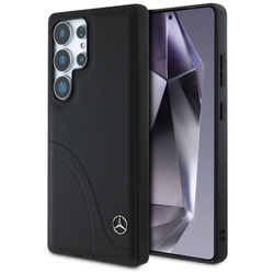 Original Handyhülle SAMSUNG GALAXY S25 ULTRA Mercedes Leather Curved Stitches schwarz