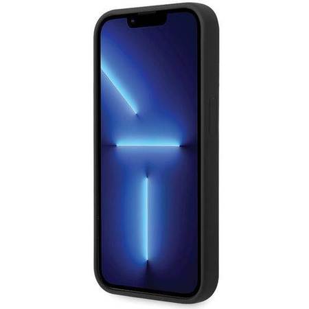 Original Handyhülle APPLE IPHONE 15 PRO MAX BMW Silicone Pattern (BMHCP15X22SMPK) schwarz