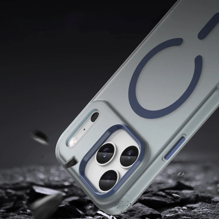 Etui Magnetic Abrasive na iPhone 17 Pro Max kompatybilne z MagSafe - matowe niebieskie