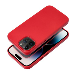 Futerał LEATHER MAG COVER kompatybilny z MagSafe do SAMSUNG S25 ULTRA czerwony