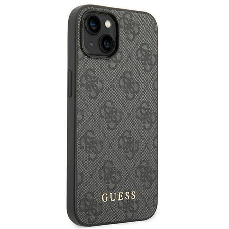 Guess GUHCP14SG4GFGR iPhone 14 6.1 &quot;gray / gray hard case 4G Metal Gold Logo