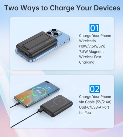 Choetech B663 kabellose MagSafe 10000 mAh Powerbank – Schwarz