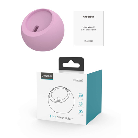 MagSafe Induktiver Ladeständer für iPhone und Apple Watch Ladeständer Choetech Handyhalter Ständer Weiß Rosa