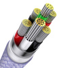 Baseus Flash Series II kabel USB - USB Typ C / Lightning / micro USB 100 W 1,2 m fioletowy (CASS030005)