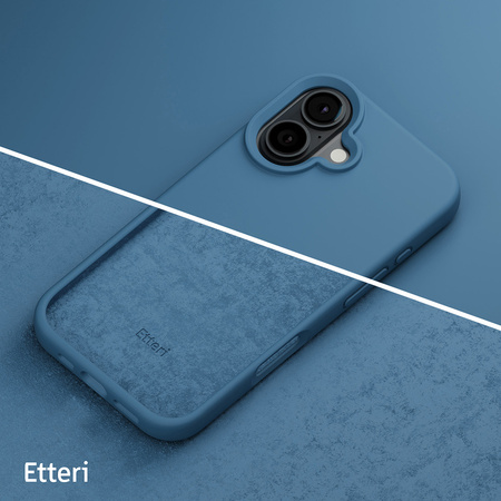 Nakładka Etteri Silicone Case do iPhone 16 Plus 6,7" ciemnoniebieska