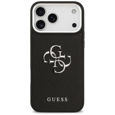 Etui Guess Grained Big 4G Classic Logo na iPhone 17 Pro Max - czarne