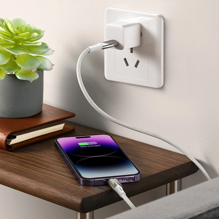 Baseus Glimmer Series kabel do szybkiego ładowania USB-C - Lightning 480Mb/s PD 20W 1m biały