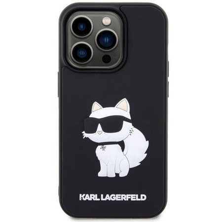 Karl Lagerfeld KLHCP14X3DRKHNK iPhone 14 Pro Max 6.7" black/black hardcase Rubber Choupette 3D