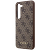 Guess 4G Metal Gold Logo case for Samsung Galaxy S24+ - brown