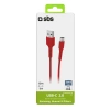 SBS TECABLEMICROC15R USB-A - USB-C-Kabel 1,5 m - rot