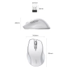 Ugreen MU101 ergonomische kabellose Maus Bluetooth / 2,4 GHz – Weiß