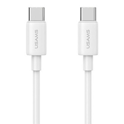 USAMS Kabel USB-C na USB-C 60W 1m Fast Charging YD Series biały/white SJ711USB02 (US-SJ711)