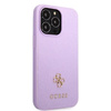Original Handyhülle IPHONE 13 PRO MAX Guess Hardcase Saffiano 4G Small Metal Logo violett