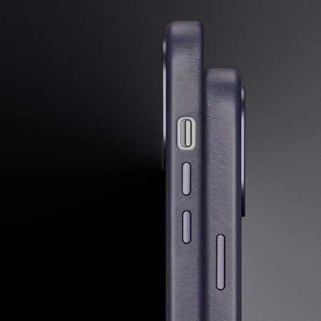 Dux Ducis Naples case iPhone 14 Pro Max magnetic leather case MagSafe blue