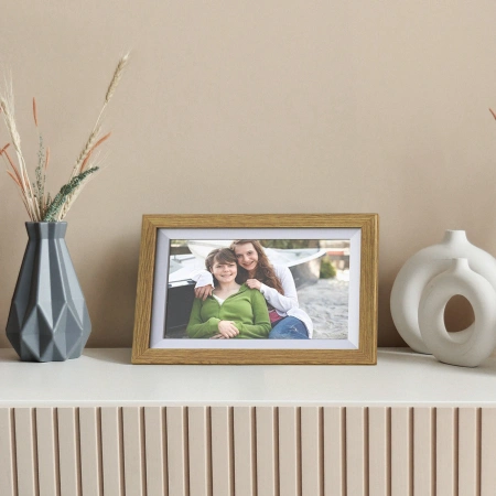 Wozinsky WRC-32 10,1" Digitaler Bilderrahmen mit Frameo 32GB App - Hellbraun