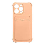 Card Armor Case cover for iPhone 12 Pro card wallet Air Bag armored housing pink