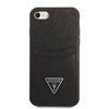 Original Case IPHONE SE 2022 / SE 2020 / 7 / 8 Guess Hardcase Saffiano Triangle Logo Cardslot black