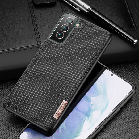 Dux Ducis Fino etui pokrowiec pokryty nylonowym materiałem Samsung Galaxy S22+ (S22 Plus) niebieski