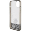 Karl Lagerfeld Liquid Glitter Choupette Hülle für iPhone 15 Plus – transparent