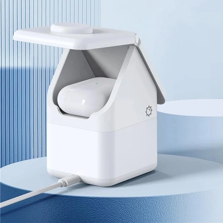 Duzzona W20 15W 4in1 inductive charger for iPhone / AirPods / Apple Watch with night lamp - white