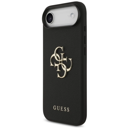 Guess Grained Big 4G & Classic Logo Hülle für iPhone Air - Schwarz