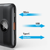 Bateria zewnętrzna (Powerbank) VEGER S11 - 10 000mAh LCD Quick Charge PD 22,5W czarny (W1140)
