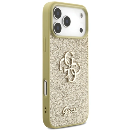 Guess Fixed Glitter Big 4G Hülle für iPhone 17 Pro Max - Gold