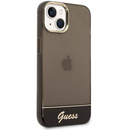 Oryginalne Etui IPHONE 14 PLUS Guess Hardcase Translucent czarne