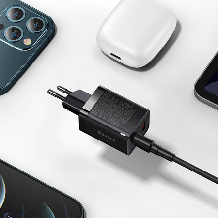 Baseus Super Si Pro szybka ładowarka USB / USB Typ C 30W Power Delivery Quick Charge biały (CCSUPP-E02)