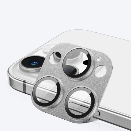 Szkło hartowane AMAZINGTHING Aviation-Grade Alloy Lens na wyspę aparatu do iPhone 16 Pro / 16 Pro Max - szare