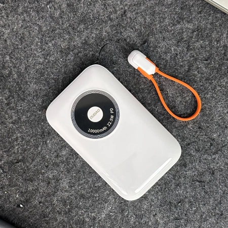 Powerbank Dudao K21 Mini 10000mAh 22.5W USB-A / USB-C - beżowy